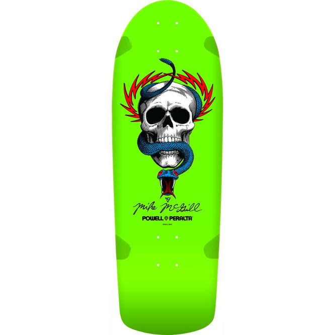 Mike McGill Skull & Snake Reissue 10.0" Lime Skateboard Deck