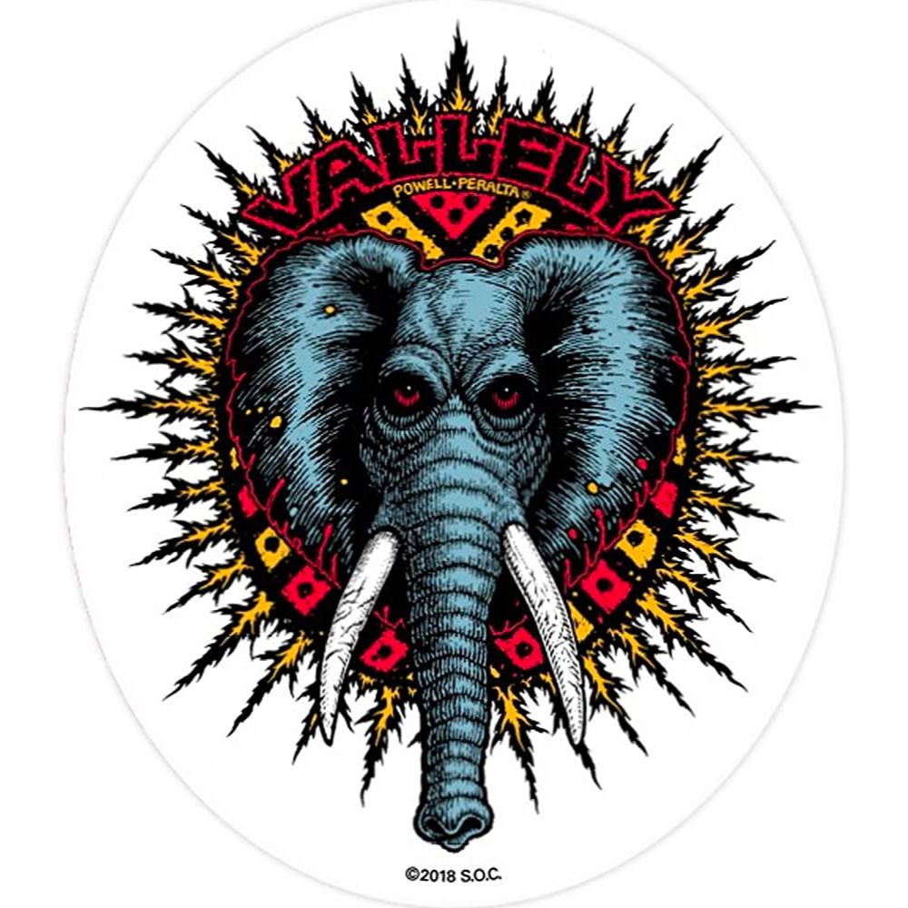 Vallely Elephant 4.5" Sticker
