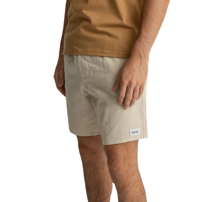 Textured Linen Jam Shorts Sand