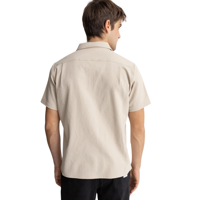 Textured Quarter Zip Shirt Sand