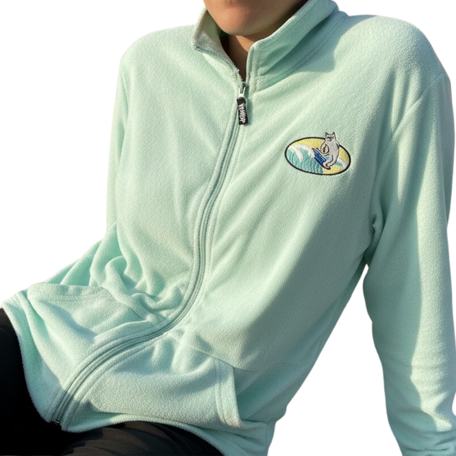 Paradise Terry Cloth Zip Up Jacket Mint