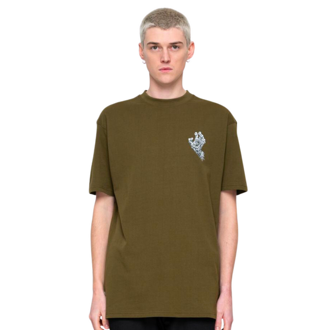 T-Shirt Main Vivante Uniforme Vert
