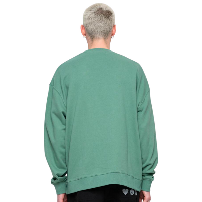 Classic Label Crew Sweater Mineral Green