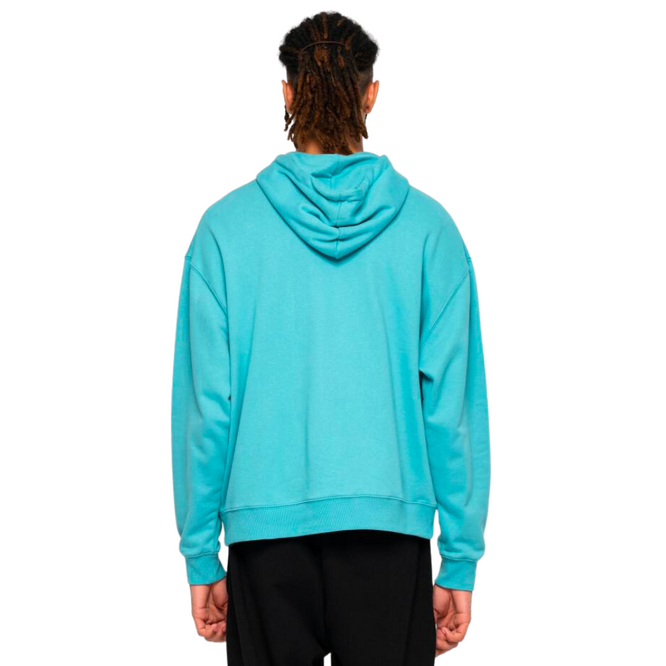 Sweat à capuche Classic Label Turquoise