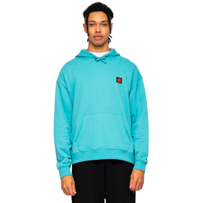 Sweat à capuche Classic Label Turquoise