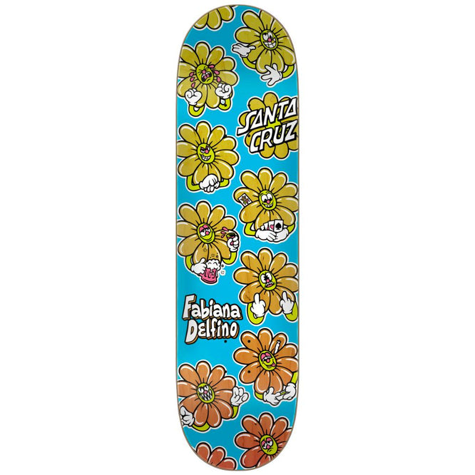 Delfino Wildflower VX Blue 8.25” Skateboard Deck