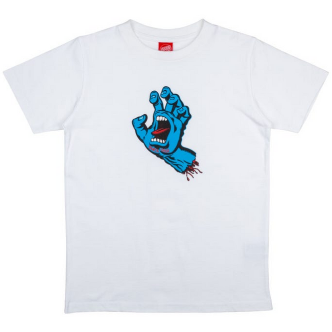 T-shirt Kids Screaming Hand blanc