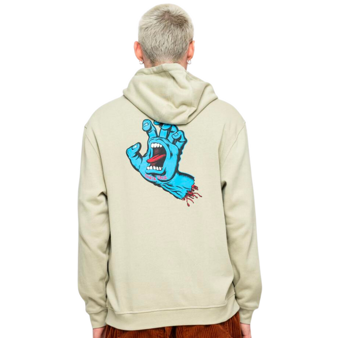 Screaming Hand Chest Hoodie Nickel