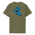 Screaming Hand Chest T-Shirt Deep Olive