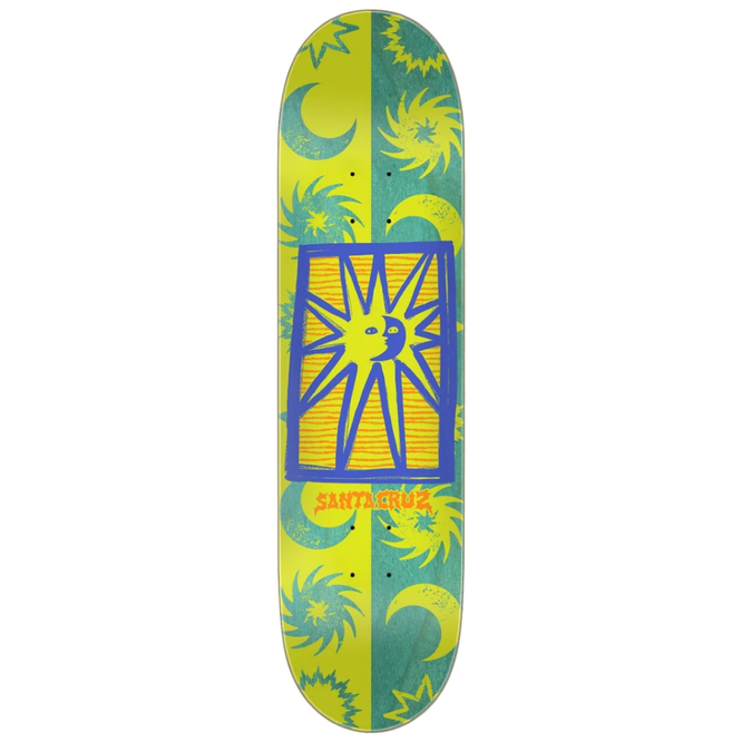 Sun Stamp FeelBase Yellow Green 7.75" Skateboard Deck