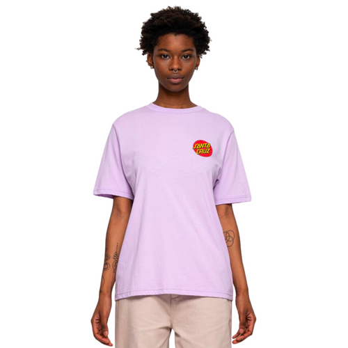 Womens Classic Dot Chest T-Shirt Lilac