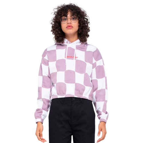 Womens Once Upon A Dot Hoodie Lilac Chalk Check