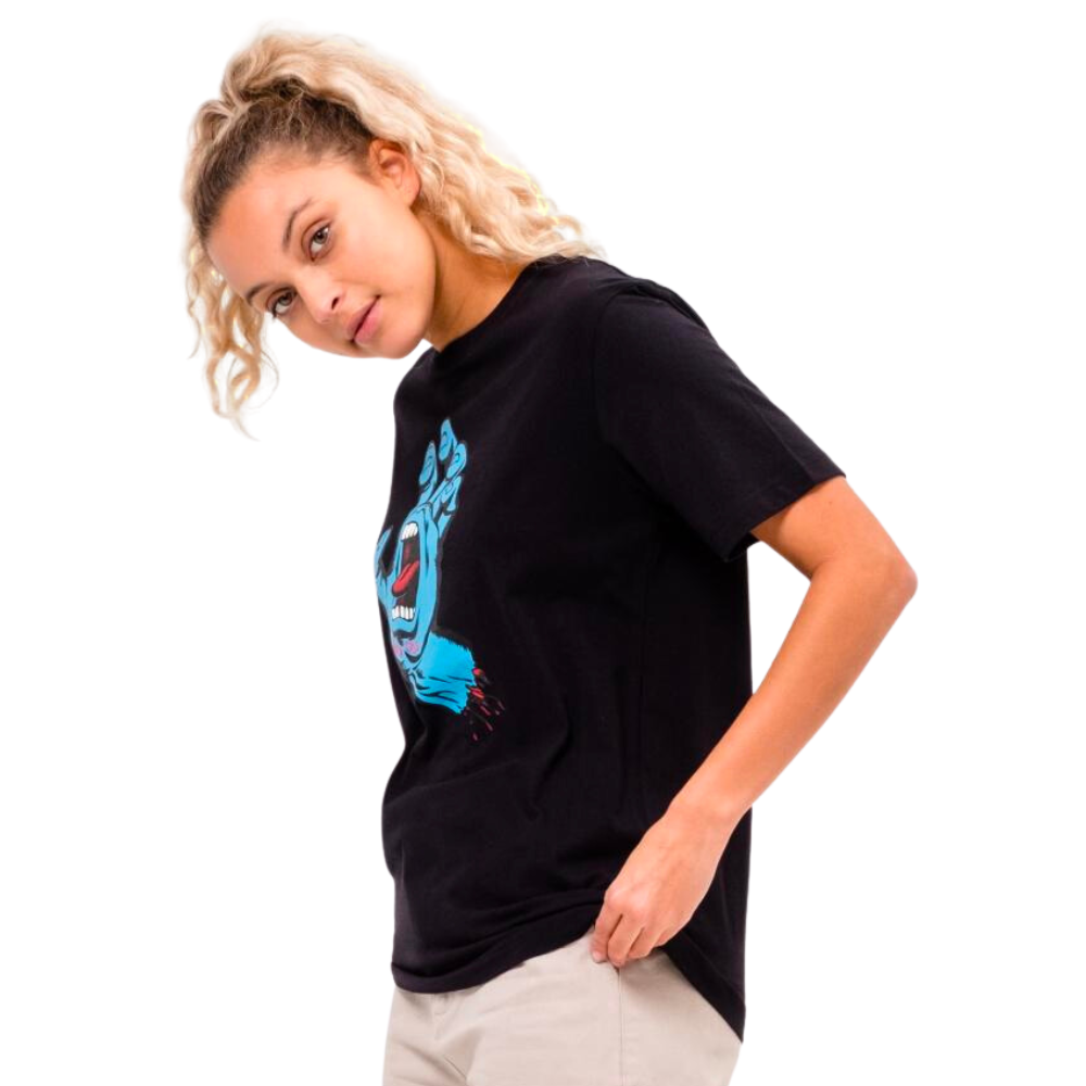 Women s Screaming Hand T shirt Black
