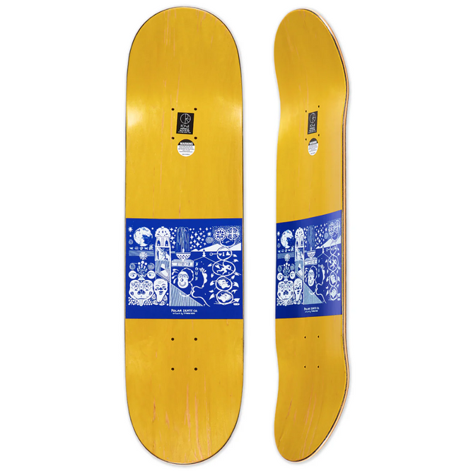 Shin Sanbongi The Spiral Of Life Olive 8.125" Skateboard Deck