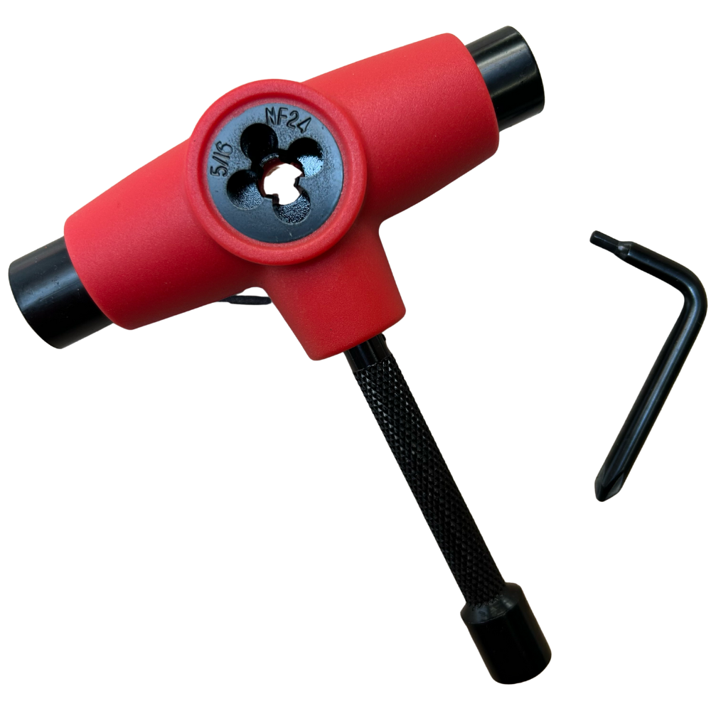Stoked Board Co Full Metal Skate Tool Axle Rethreader Red – Stoked ...