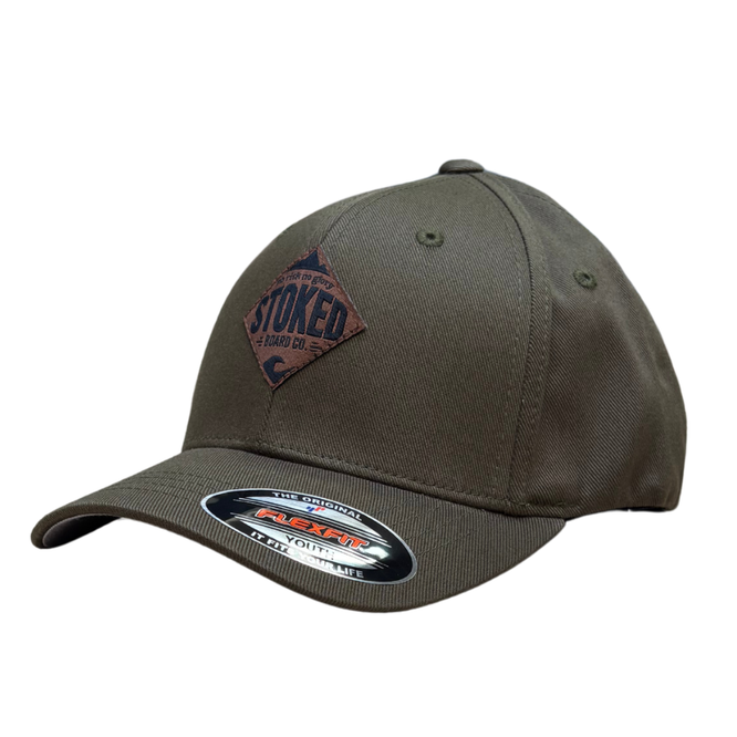 Kids Alpine Fitted Cap Olive