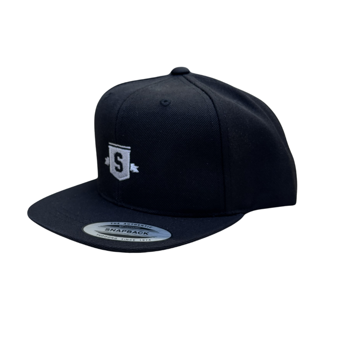 Kids Classic Shield Snapback Cap Black
