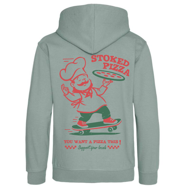 Kids Want a Pizza This Hoodie Dusty Green