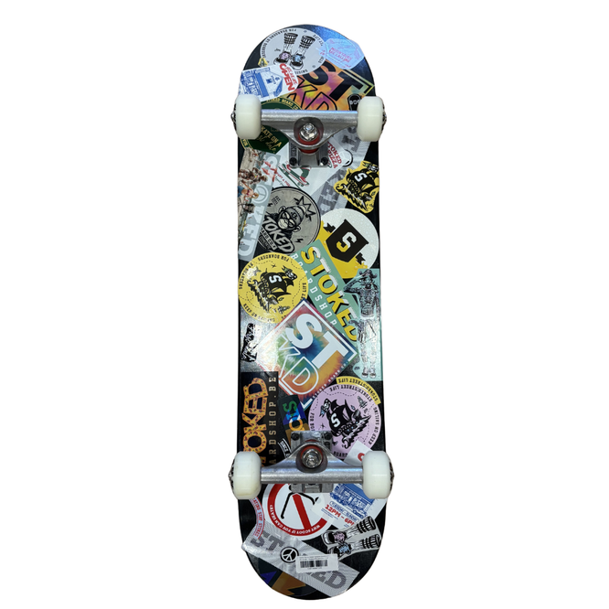 Stoked Blanco Sticker Complete Skateboard