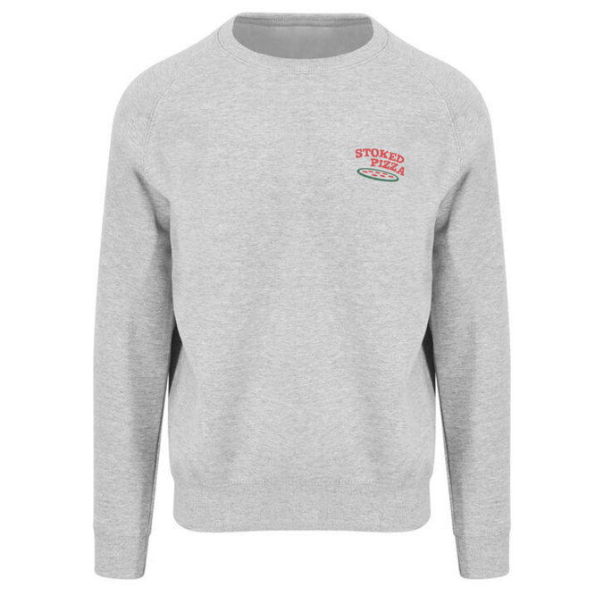 Want a Pizza This Crewneck Sweater Heather Grey