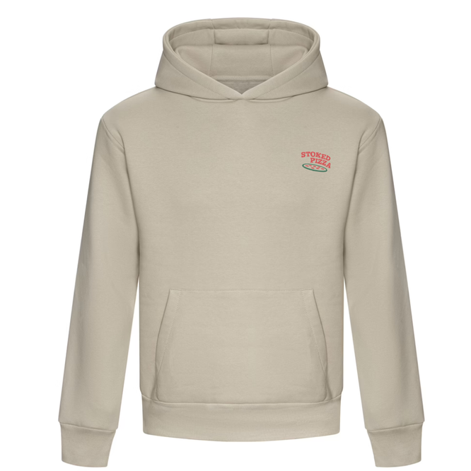 Want a Pizza This Heavyweight Hoodie Natural Stone