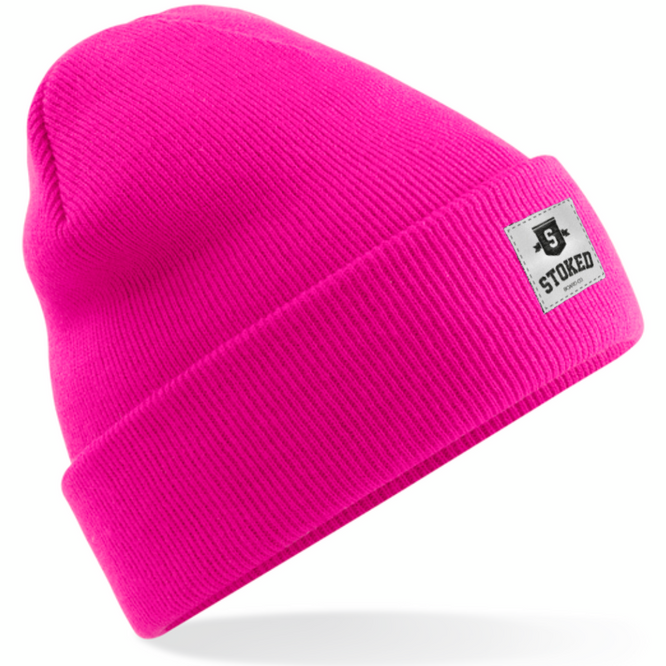 Original Cuffed Shield Beanie Fuchsia