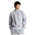 Essential Simple Dome 1/4 Zip Hoodie Pale Grey