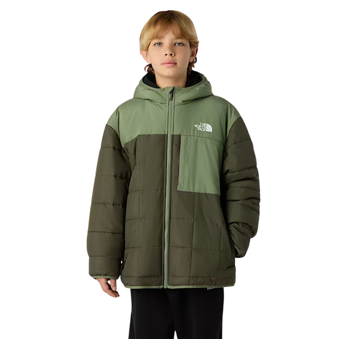 Kids Reversible Shasia Full Zip Jacket New Taupe Green