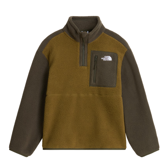 Kids Yummiori 1/4 Zip Hoodie Caraway Seed / Taupe Green