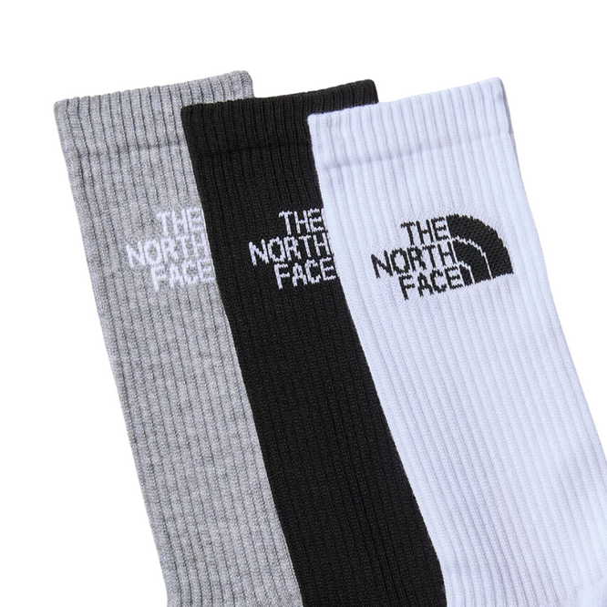 Multi Sport Cush Crew Sock 3P Black Assorted