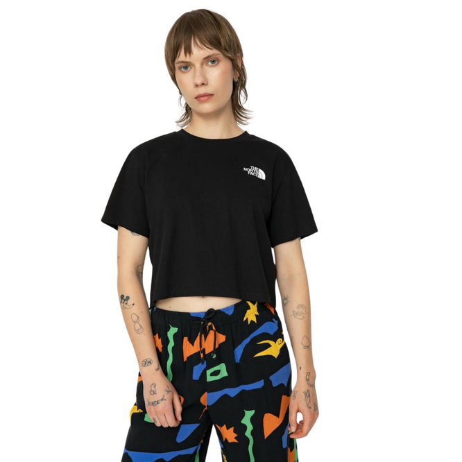 Womens Cropped Simple Dome T-shirt TNF Black