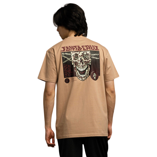 T-shirt Toxic Skull Taupe