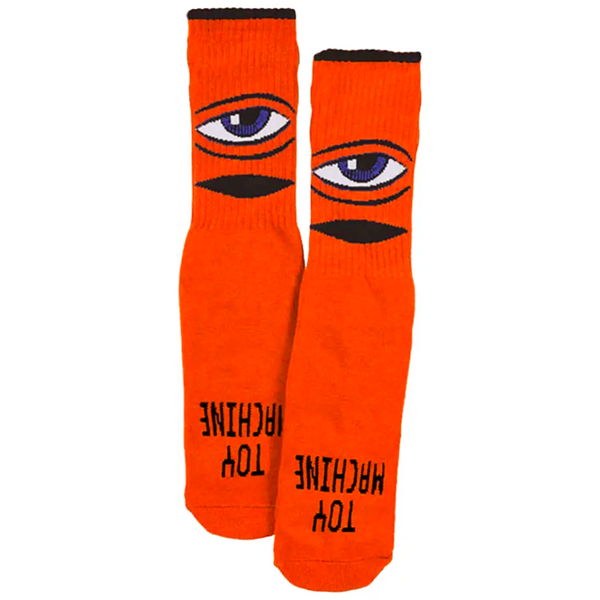 Kids Sect Eye Socks Orange