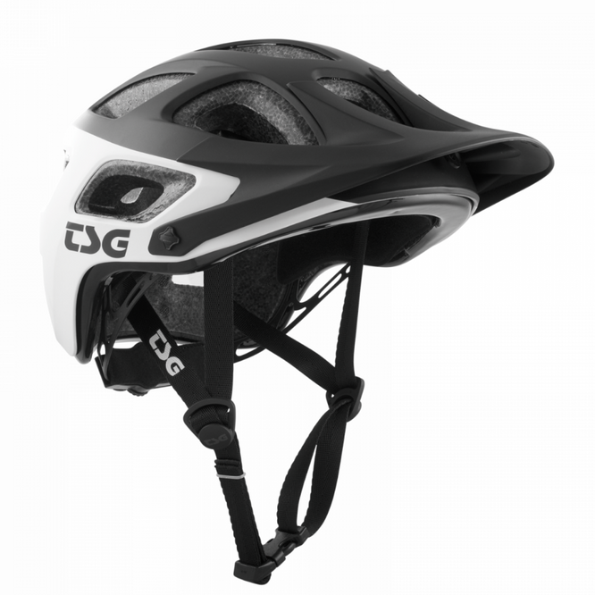 Seek Graphic Design Block White-Black MTB Helmet