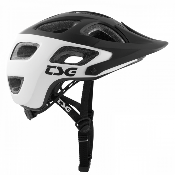 Seek Graphic Design Block White-Black MTB Helmet