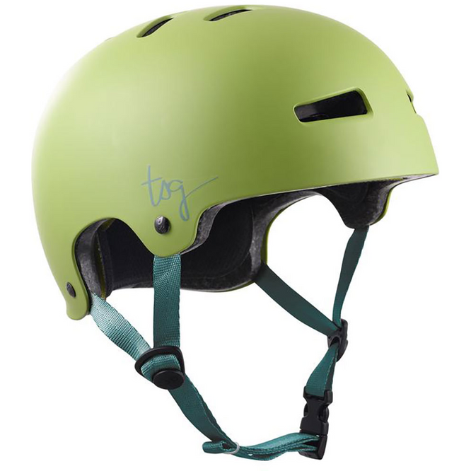 Womens Evolution Solid Color Calla Green Skateboard Helmet