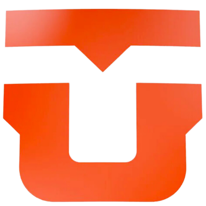 U Logo Diecut Sticker Orange