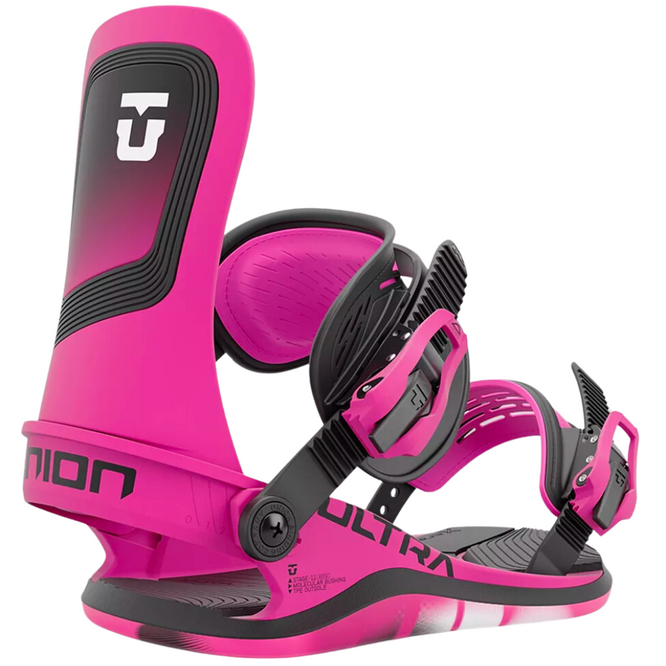 Fixations de snowboard Ultra Hot Pink 2025 pour femmes