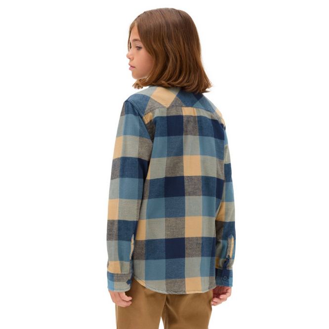 Kids Box Flannel Shirt Bluestone/Taos Taupe