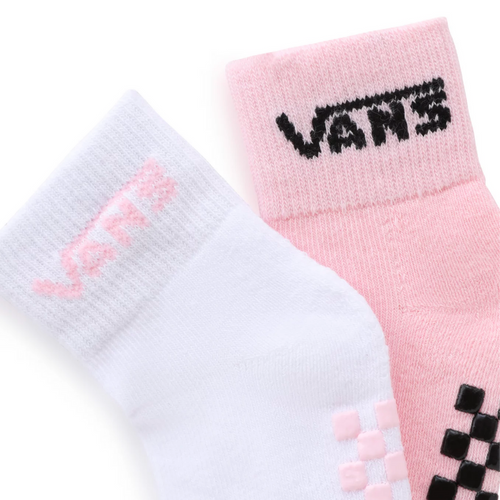 Kids Drop V Socks 2Pack Pink/White