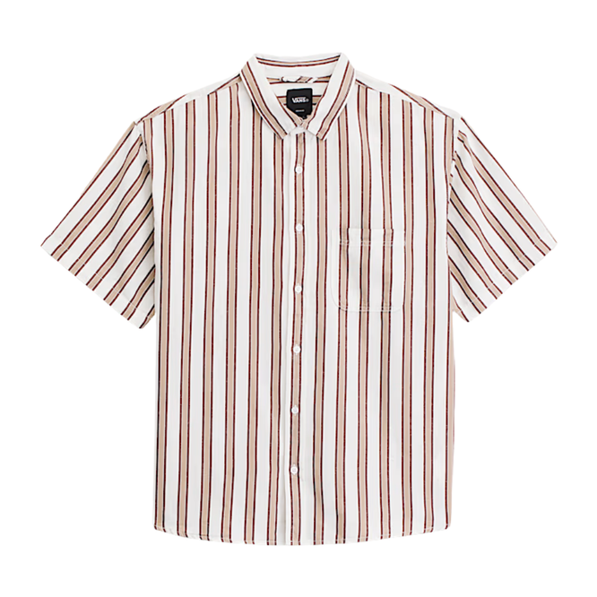 Kids Lawson Stripe Short Sleeve Shirt White/ Potting Soil