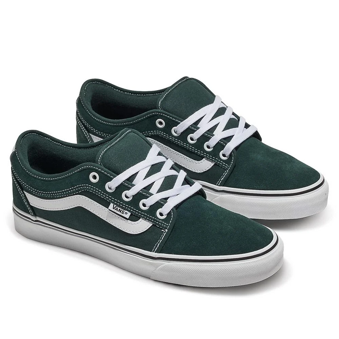 Skate Chukka Low Sidestripe Green Gables/True White