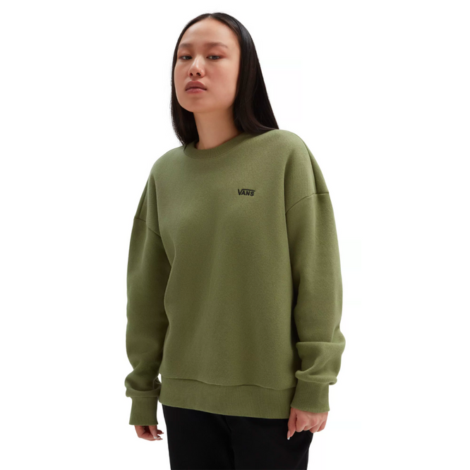 Womens ComfyCush Essential Crew Sweater Loden Green