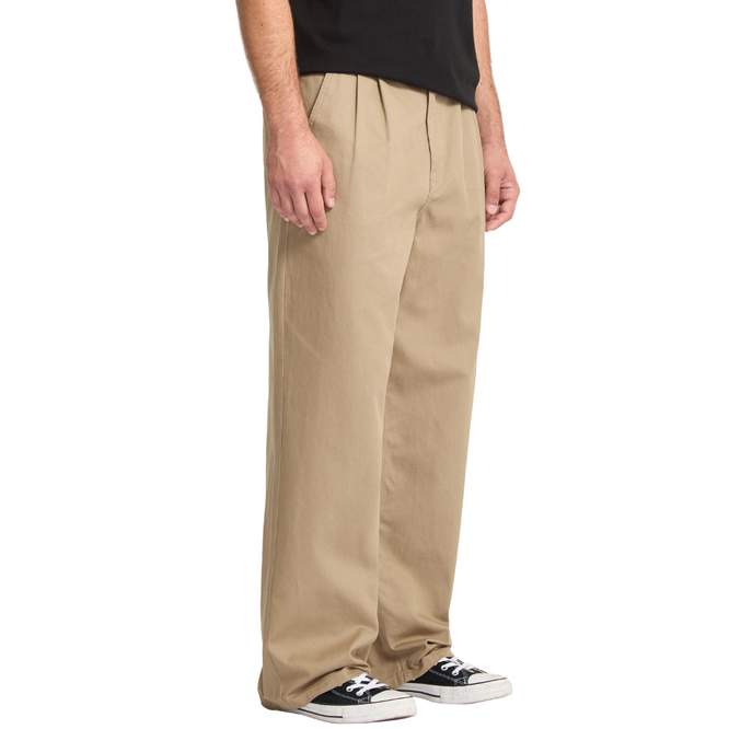 Baggos Pleat Pants Khaki