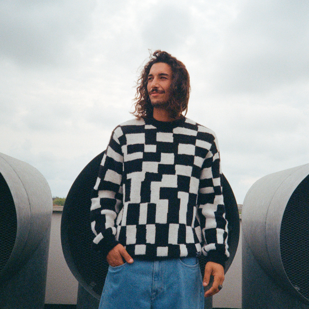 Carrau Check Sweater Crewneck Black