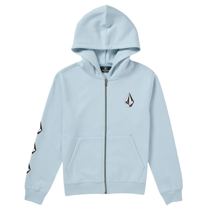 Kids Iconic Stone Zip Fleece Ice Blue