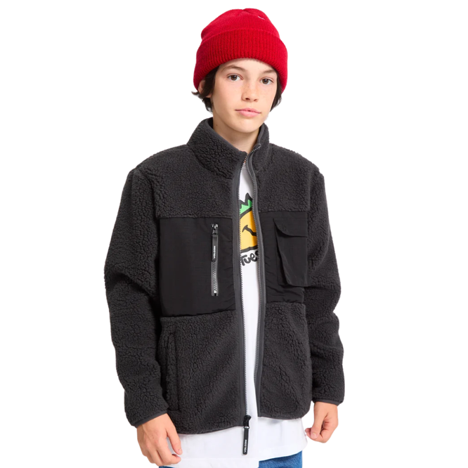Kids Storm Stone Full Zip Fleece Asphalt Black