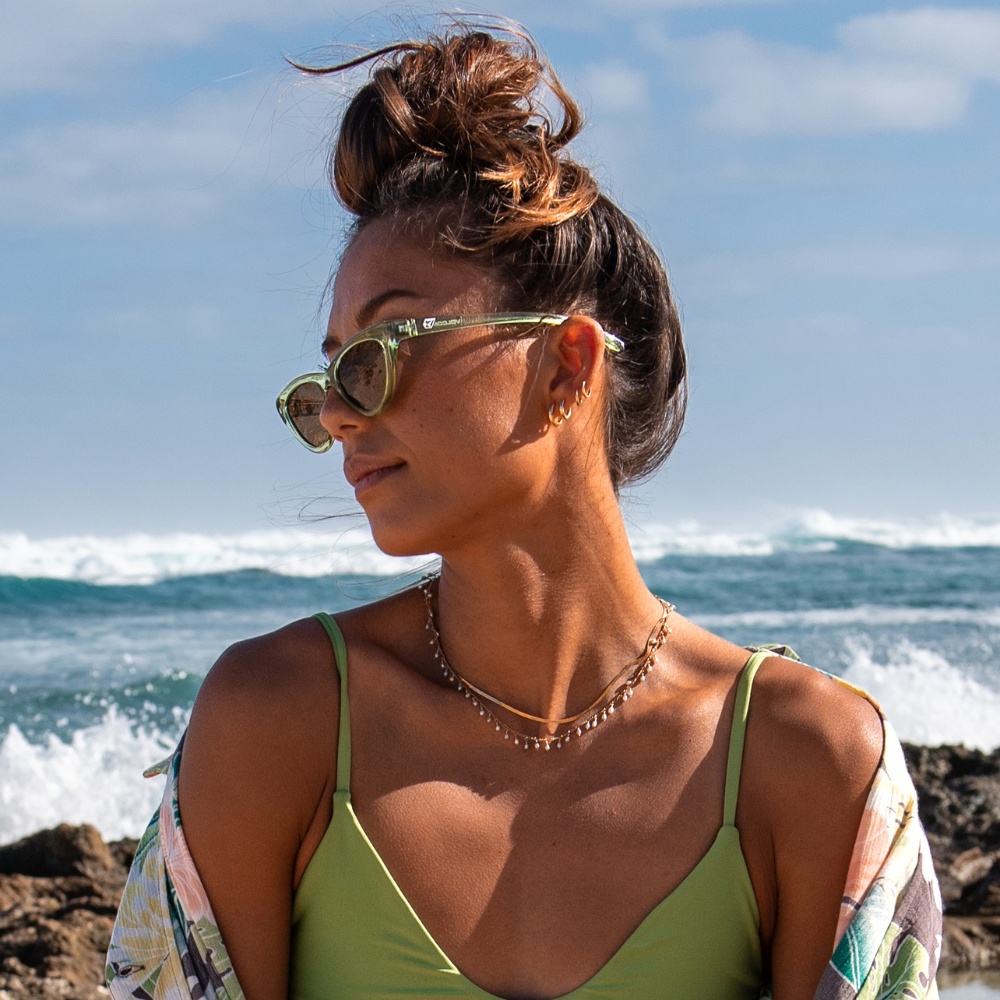 Knife Sunglasses Gloss Sea Foam Bronze