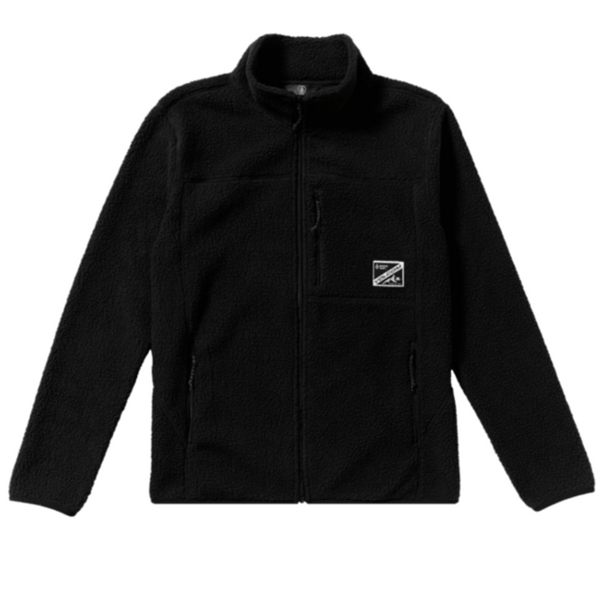 Nelson Sherpa Full Zip Fleece Black