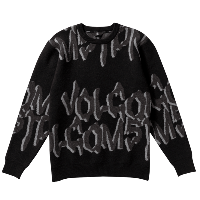 Stone Jacquard Crewneck Black